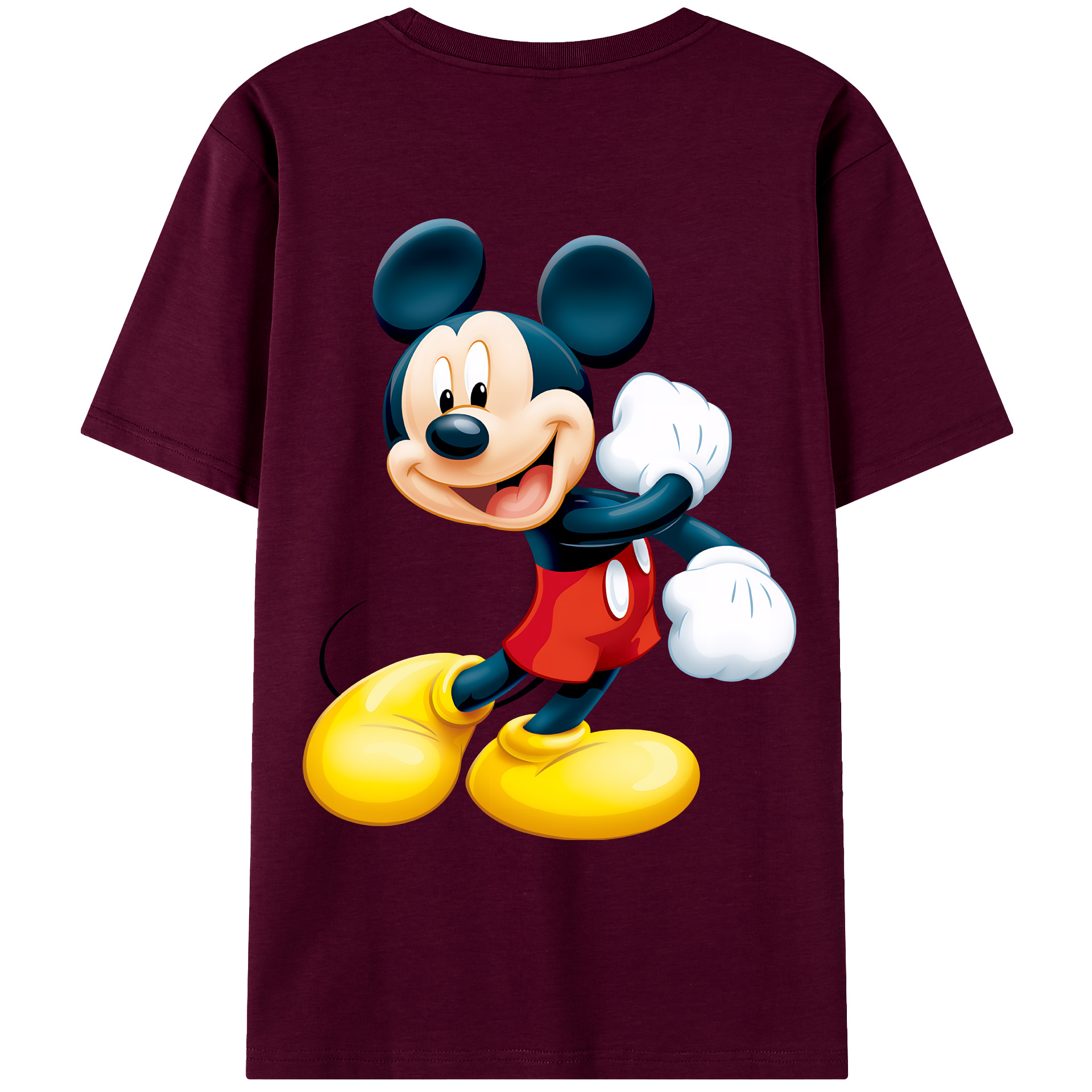 ミッキーマウス Mickey Mouse レディース半袖Tシャツ(バックプリント)